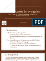 Aula 3. Analise Literaria de Narrativas Biblicas. Enredo e Personagem