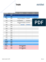 Employee Work Schedule Template