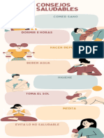 Infografía Informativa Salud Hábitos y Consejos Saludables Ilustrada Infantil Moderna Minimalista Divertida Rojo