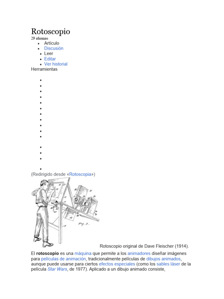 Rotoscopio: Técnica de Animación Clásica | PDF | Animación