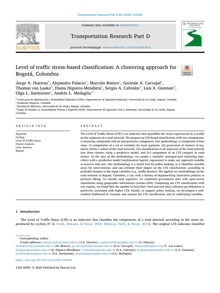 Articulo Level of Traffic | PDF | Statistical Classification
