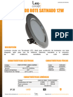 Empotrado Led Bote Satinado 12W