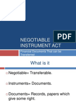 Negotiable Instrument Act: Financial Documents That Can Be Transferred