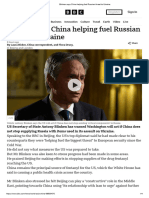 Blinken Says China Helping Fuel Russian Threat To Ukraine