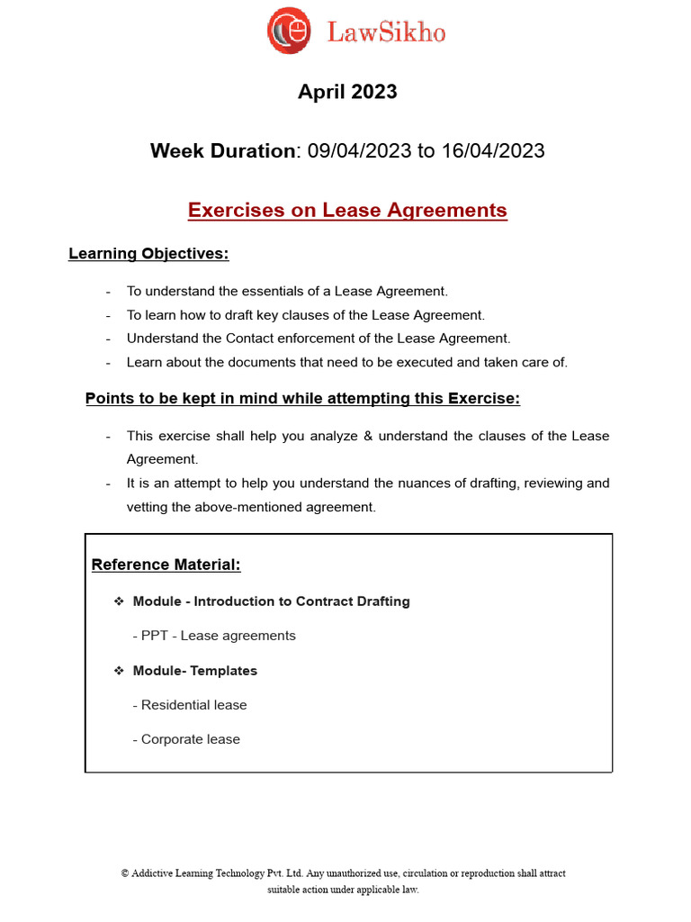 Drafting Lease Agreement Essentials | PDF | Lease | Law And Economics
