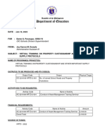 Virtual Training On Property Custodianship and Other Important Supply Protocols