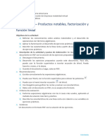 Parcial No. 2 - Productos Notables, Factorización y Función Lineal