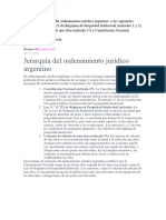 Aplique La Jerarquía Del Ordenamiento Jurídico Argentino