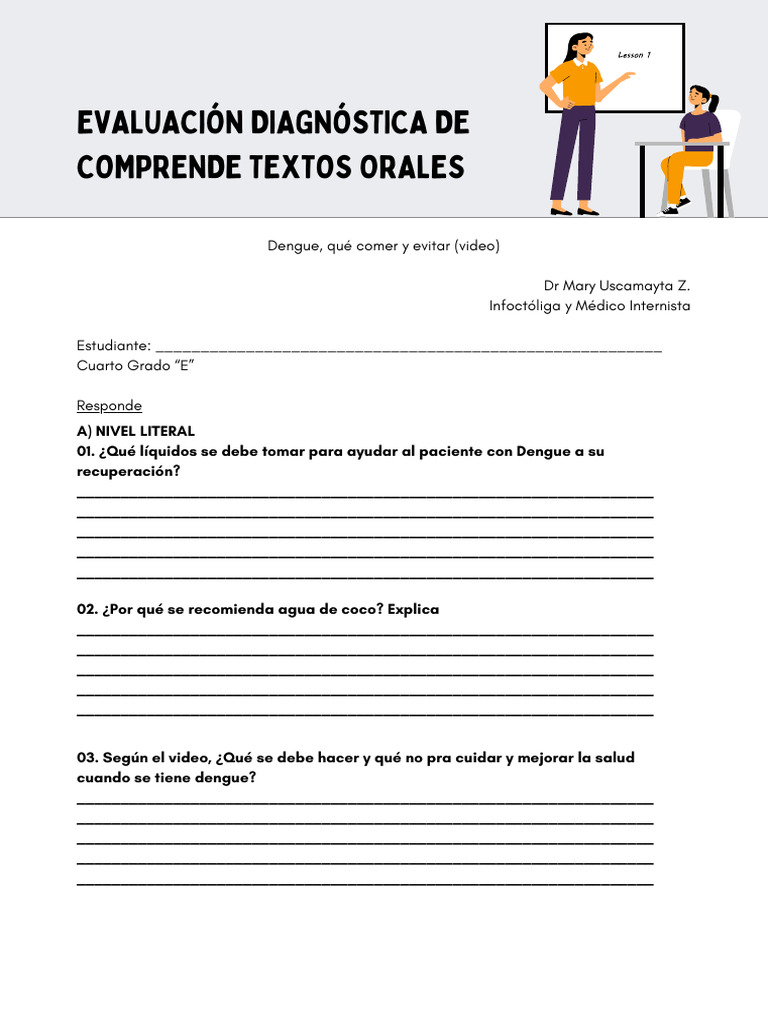 Hoja de Trabajo Imprimible Encuesta de Evaluación Del Desempeño Docente ...