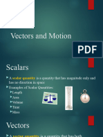 Vectors and Motion