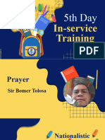 5th Day: In-Service Training