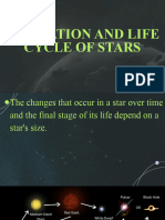 Formation and Life Cycle of Stars