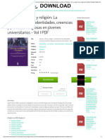 Jóvenes, Cultura y Religión: La Evolución de Las Identidades, Creencias y Prácticas Religiosas en Jóvenes Universitarios - Vol I PDF