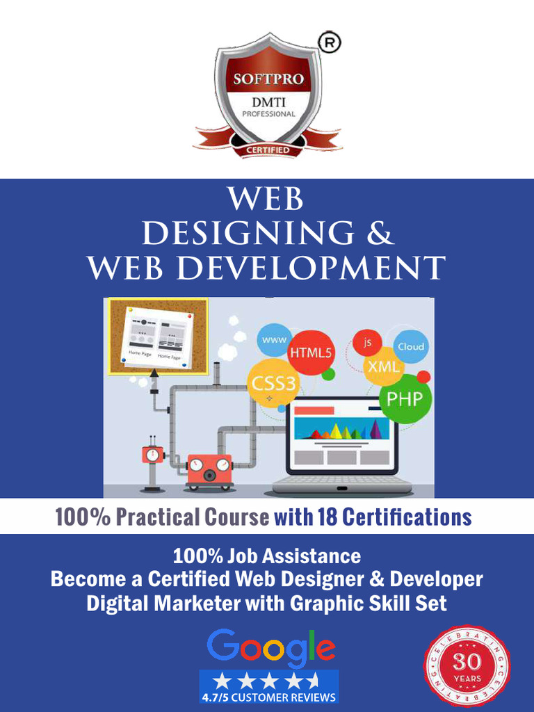 Advance Webdesigning Brochure Dmti Softpro Online PDF | PDF | Html ...