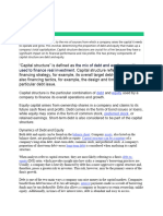 capital structure policy