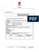 Silabo - Normativa y Comunicación Académica - Medicina Veterinaria