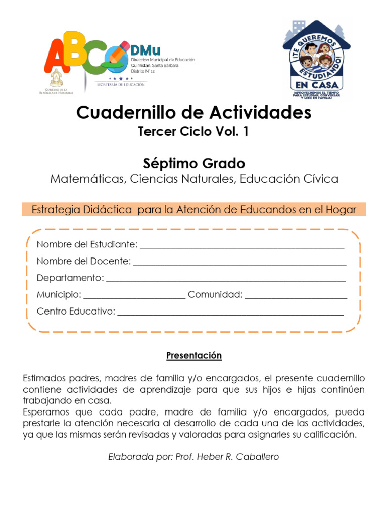 7mo Cuadernillo Pdf Multiplicación Tos