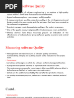 Metrics For Software Quality