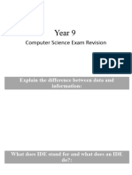 Y9 Computer Science Revision Presentation