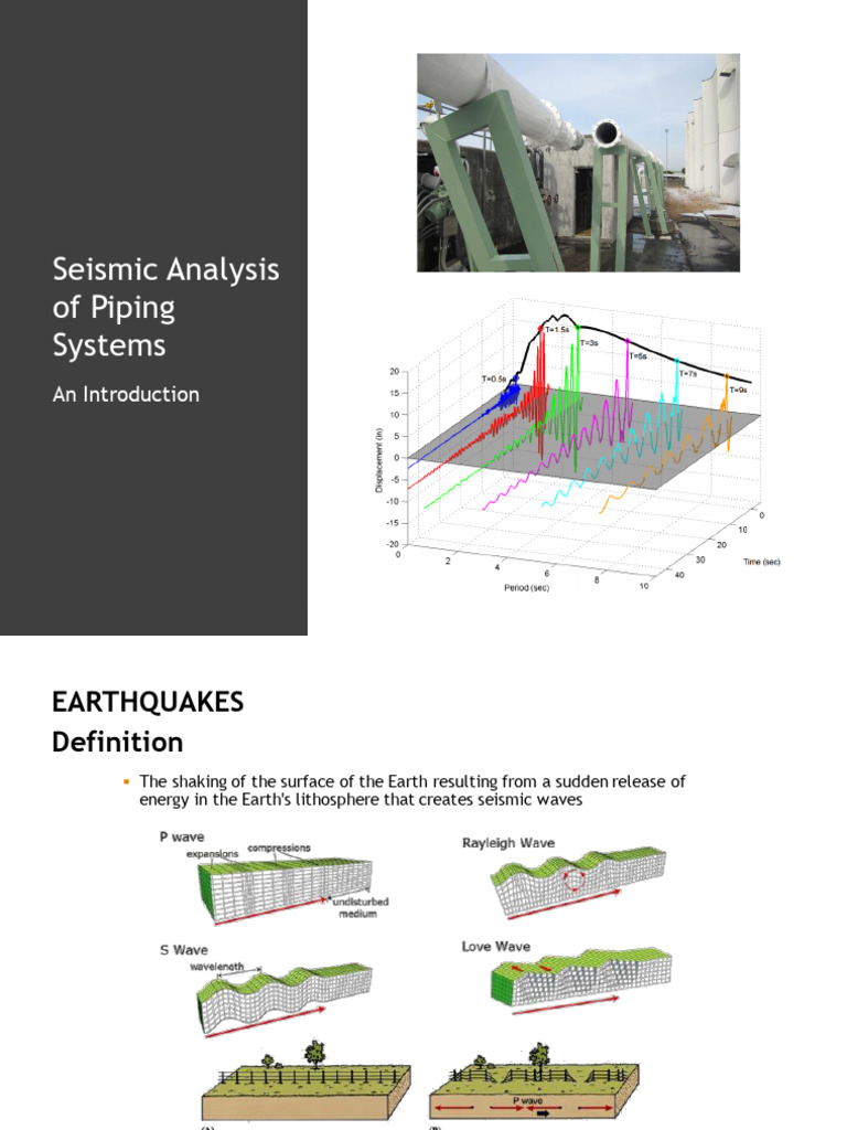 Seismic Analysis for Piping Systems | PDF | Earthquakes | Spectral Density