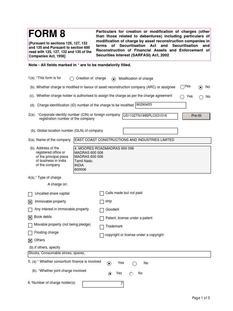 ICICI Form 8 1060 Million | PDF | Trademark | Business Law