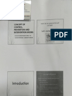 Concept of Control, Prevention and Intervention Modes