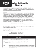 Modular Arithmetic Stretch