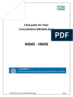 Nims - Hmis: Click Path For Tele-Consultation (Mobile App)