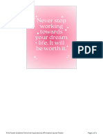 Pink Pastel Gradient Feminine Inspirational Affirmation Quote Poster