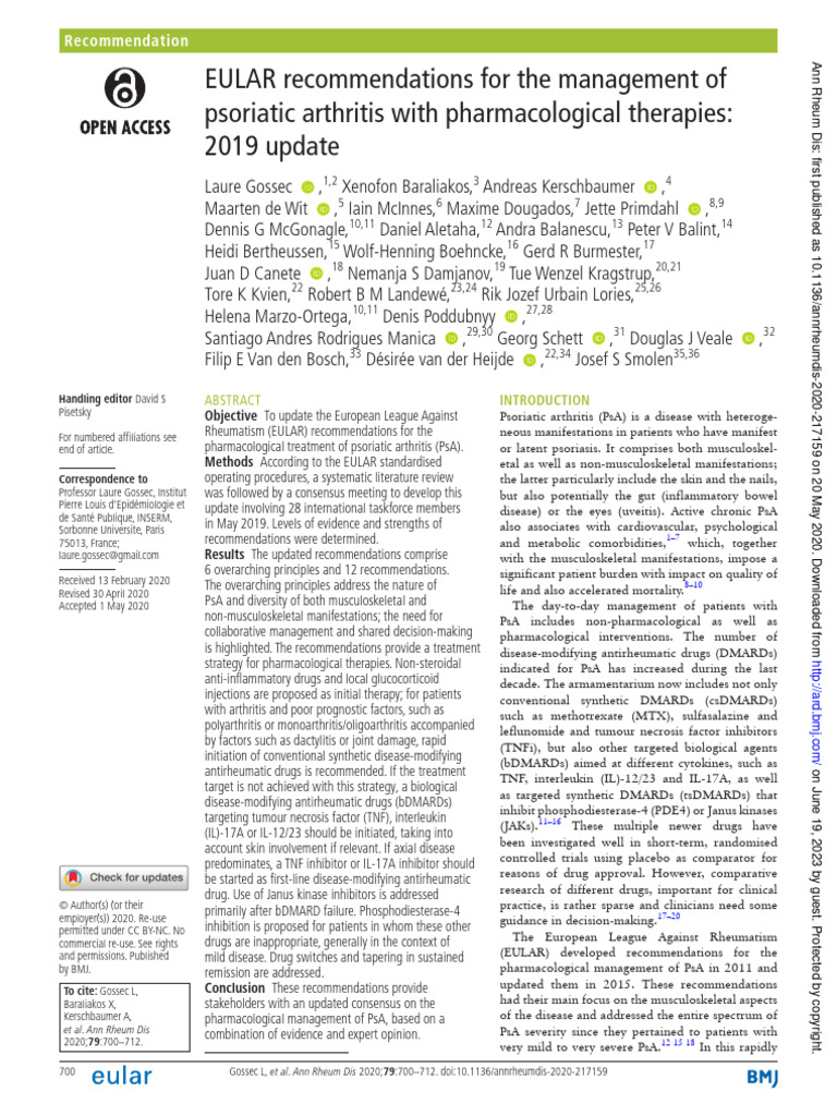 NICE GUIDELINES FOR PSORIATIC ARTHRITIS intelligence overview