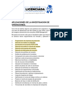 3. Aplicaciones de La Investigación de Operaciones