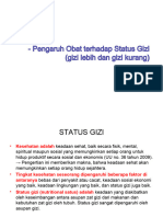 Pengaruh Obat Terhadap Status Gizi (Gizi Lebih Dan Gizi Kurang - Interaksi Zat Gizi Dan Obat-Obat Terhadap Manusia Pada Golongan Dewasa, Usila