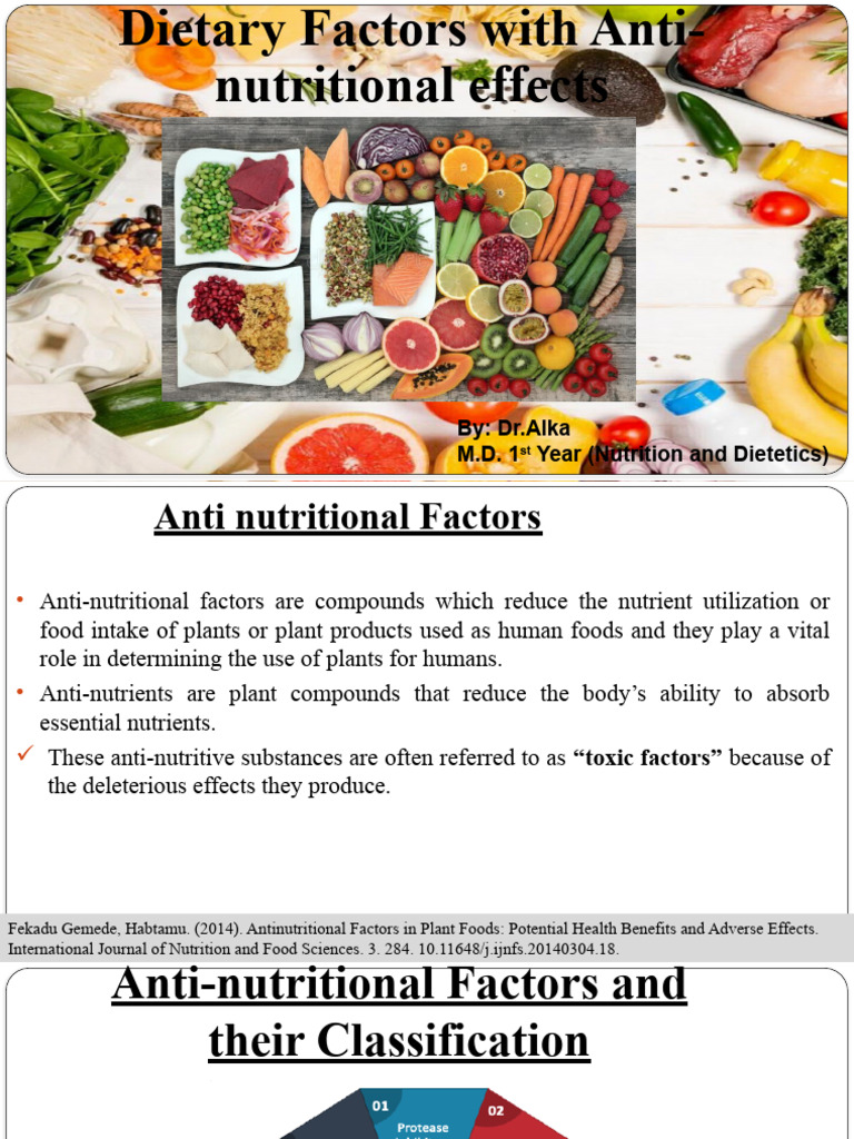 Dietary Factors With Anti - Nutritional Effects | PDF | Foods | Digestion