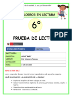 6°evaluación de Comunicación - Logros en Lectura 29-03-23