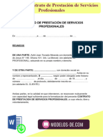 Modelo de Contrato de Prestación de Servicios Profesionales