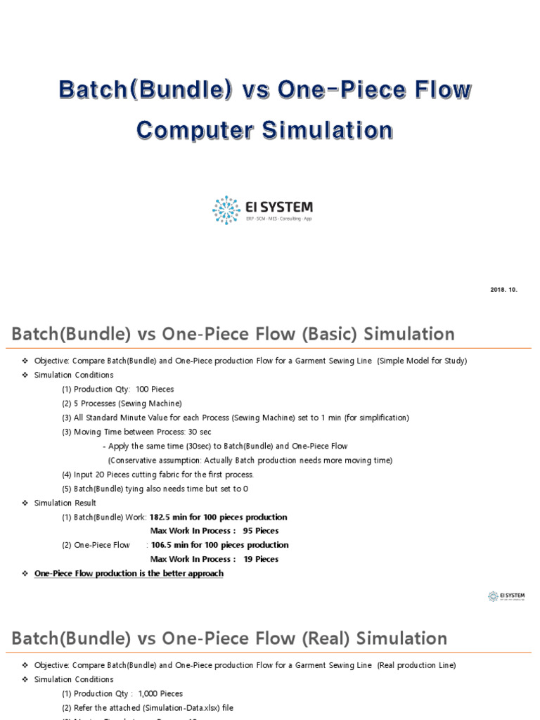One-Piece vs Batch Production Analysis | PDF