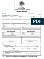 Fencing Permit Front and Back