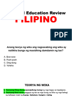 Gen Ed Review Fillipino