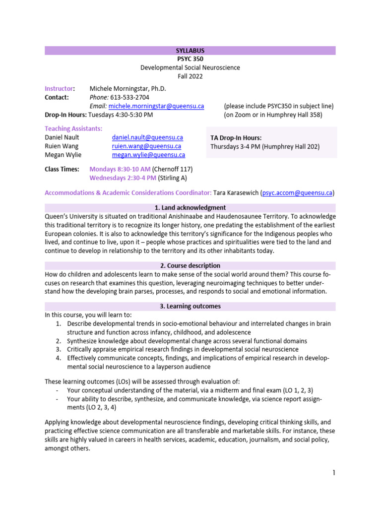 Social Neuroscience Syllabus Pdf Copyright Turnitin