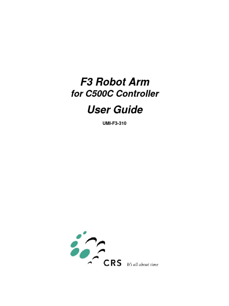 F3 User Guide Pdf Robot Robotics