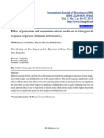 Effect of Potassium and Ammonium Nitrate Media On in Vitro Growth Response of Potato (Solanum Tuberosun L.)