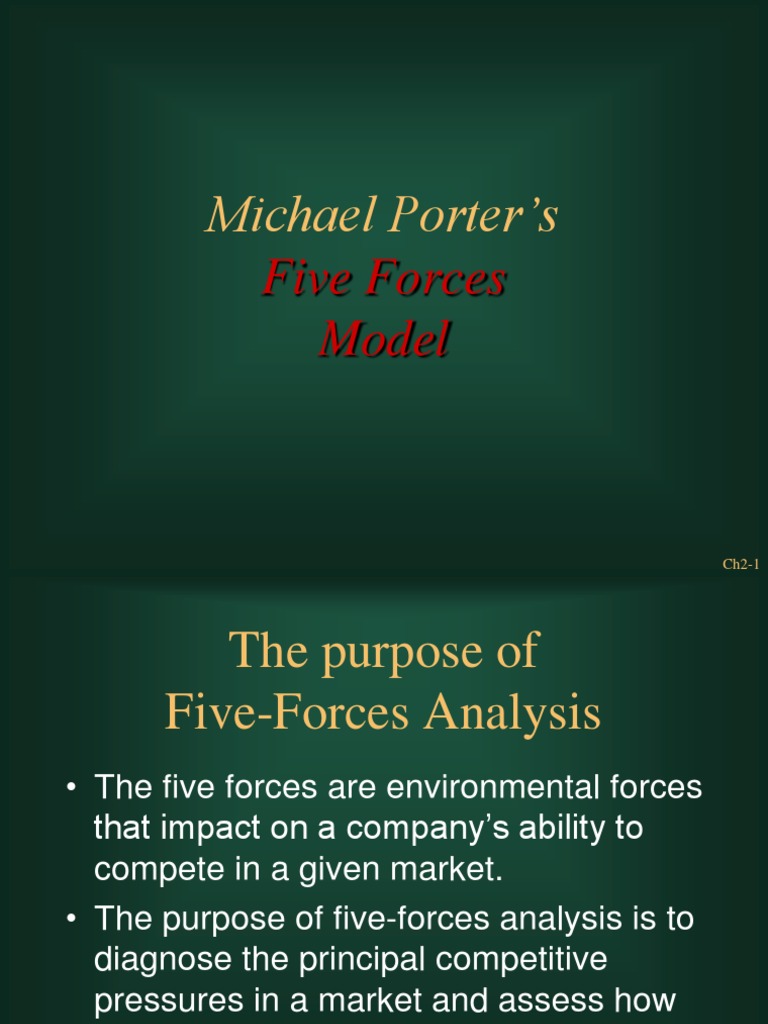 Porters Five Forces Model | PDF