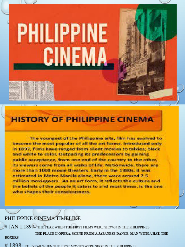 Philippine Cinema History Timeline | PDF | Cinema | Asian Cinema