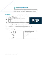 Example 14 Chapter 1 Rationalising The Denominator