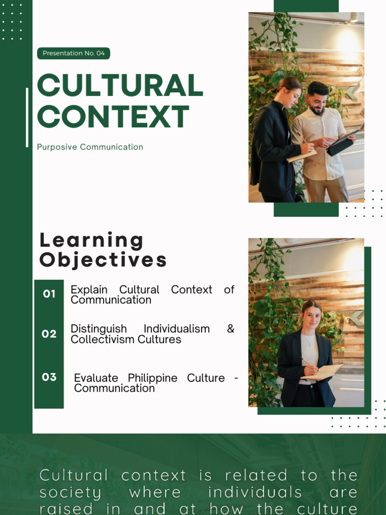 Cultural Context in Communication | PDF | Communication | Social Psychology