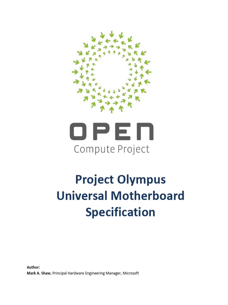 Project Olympus Universal Motherboard | PDF | Bios | Office Equipment