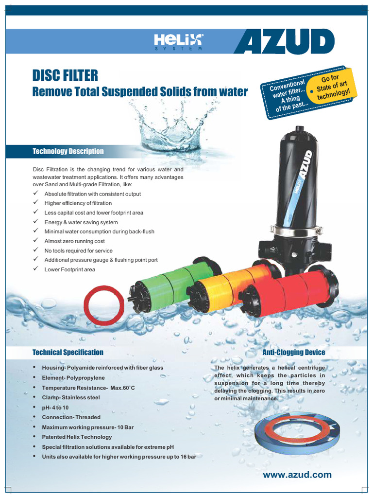 Advanced Disc Filtration Technology | PDF | Filtration | Water