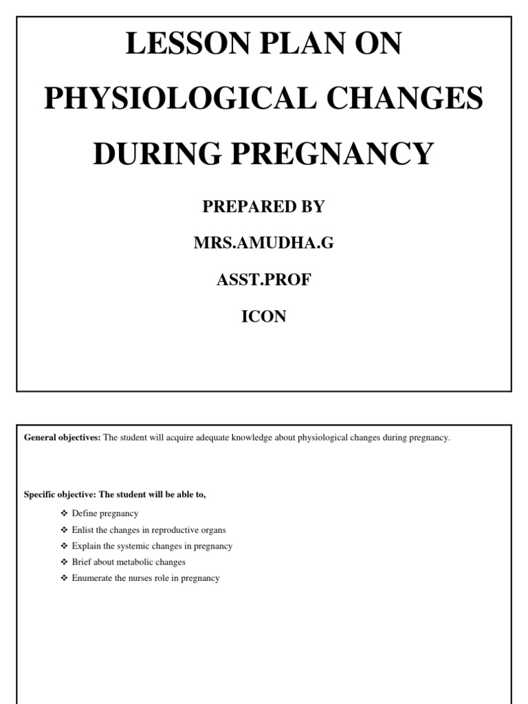Physiological Changes in Pregnancy | PDF | Uterus | Kidney