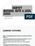2 How To Identify Material Facts & Legal Issues