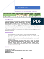 Credit Distribution, Eligibility and Pre-Requisites of The Course